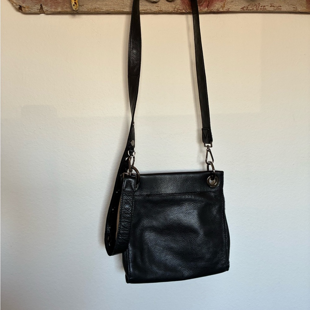 Hammitt Tony Medium Crossbody Studded Leather Bag in Black/Gunmetal - Picture 5 of 10